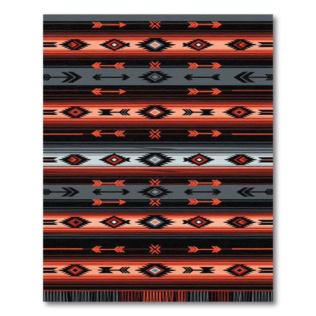 Earthy Southwestern Geometric Arrow Blanket Rug