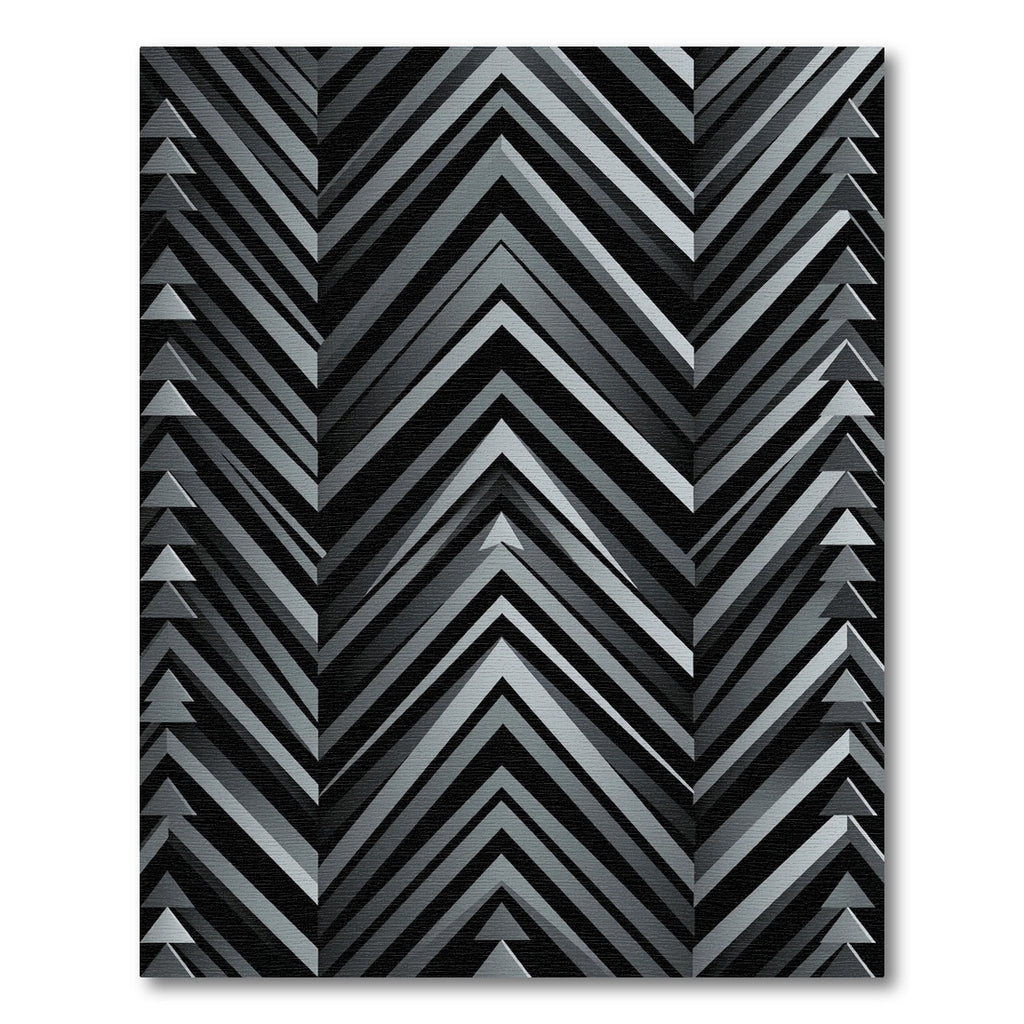 Monochromatic Chevron Zigzag Arrow Rug