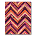 Bold Burgundy Orange Chevron Layers Rug