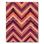 Bold Burgundy Orange Chevron Layers Rug