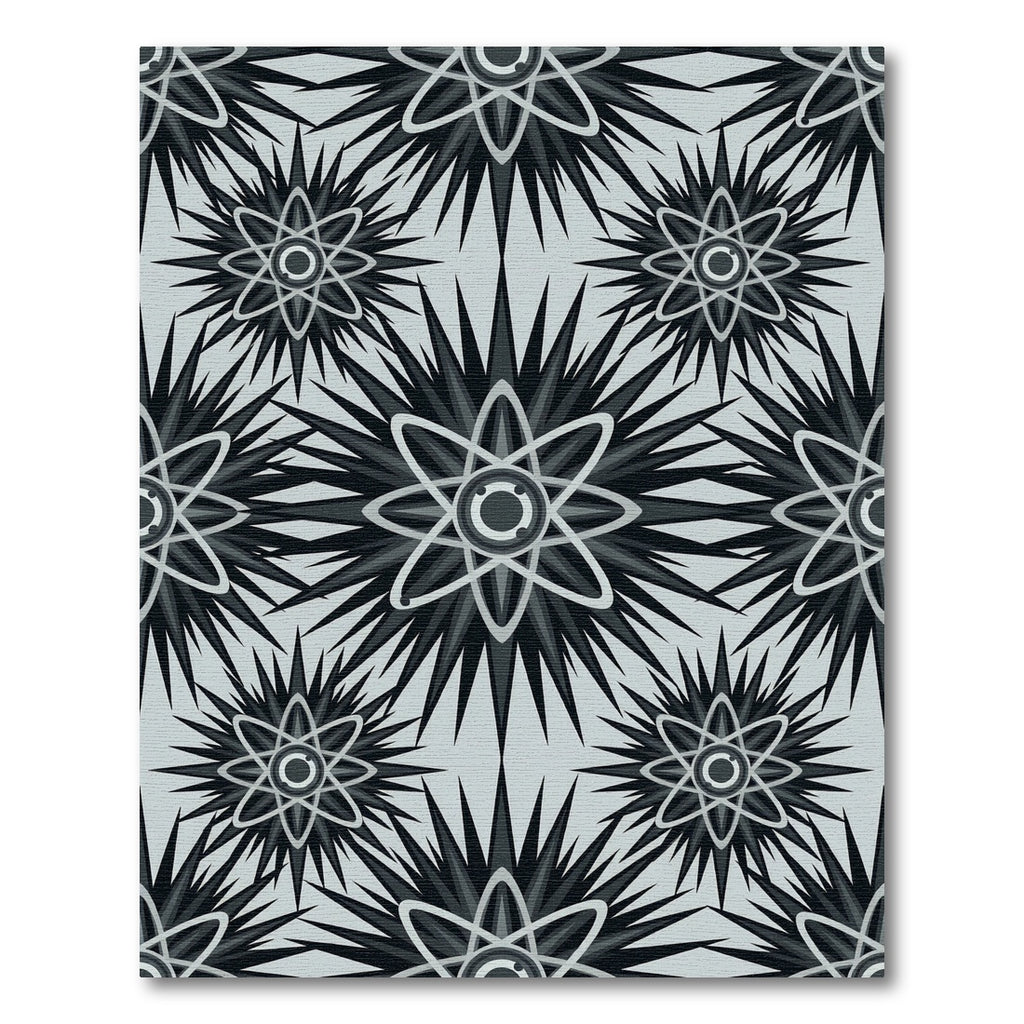 Monochromatic Atom Starburst Spiky Rug