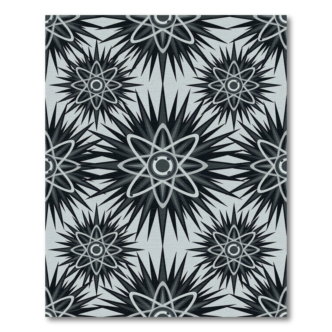 Monochromatic Atom Starburst Spiky Rug