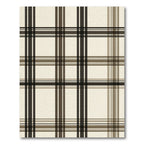 Classic Cream Brown Plaid Grid Rug