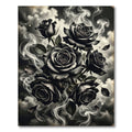 Black Rose Smoke Swirl Arrangement Rug