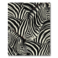Bold Black White Zebra Stripe Mosaic Rug