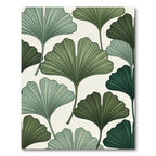 Botanical Ginkgo Leaf Forest Green Rug