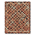 Cinnamon Lattice Floral Vine Rug