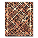 Cinnamon Lattice Floral Vine Rug