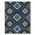Bold Blue Diamond Geometric Rug