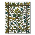 Botanical Trellis Intertwining Green Leaf Rug