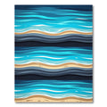Coastal Blue Sand Layered Wave Rug