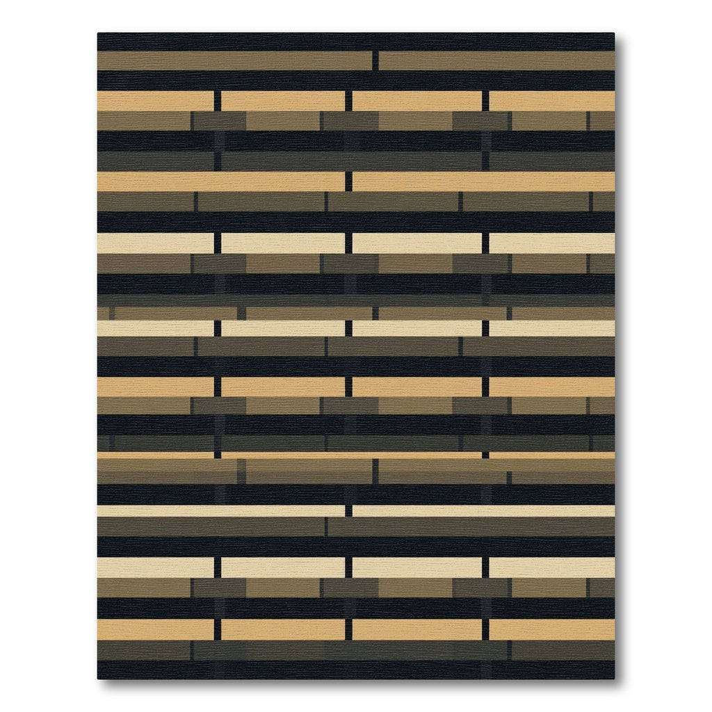 Horizontal Tan Bricks Modern Field Rug