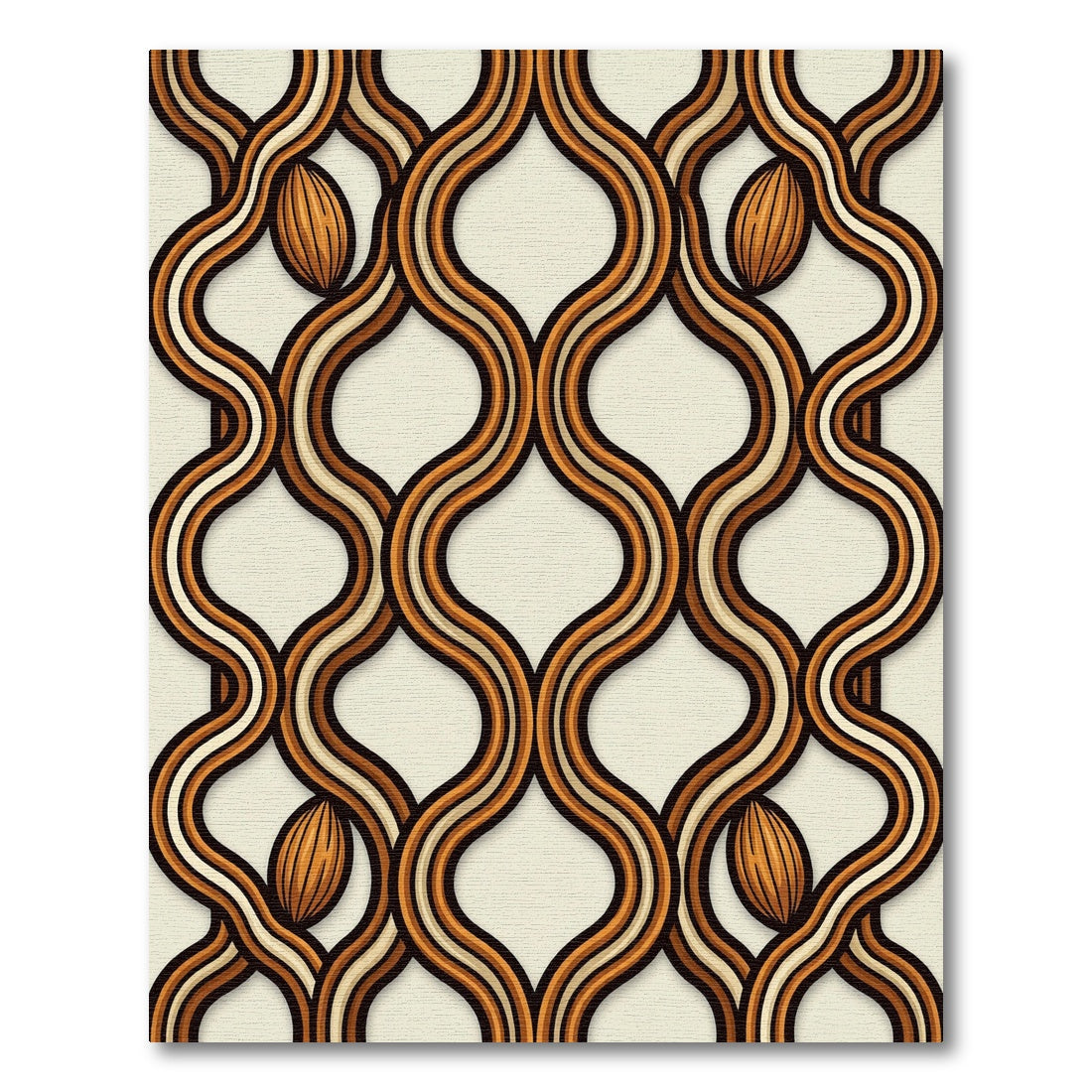 Vintage Earthy Tone Woven Oval Rug