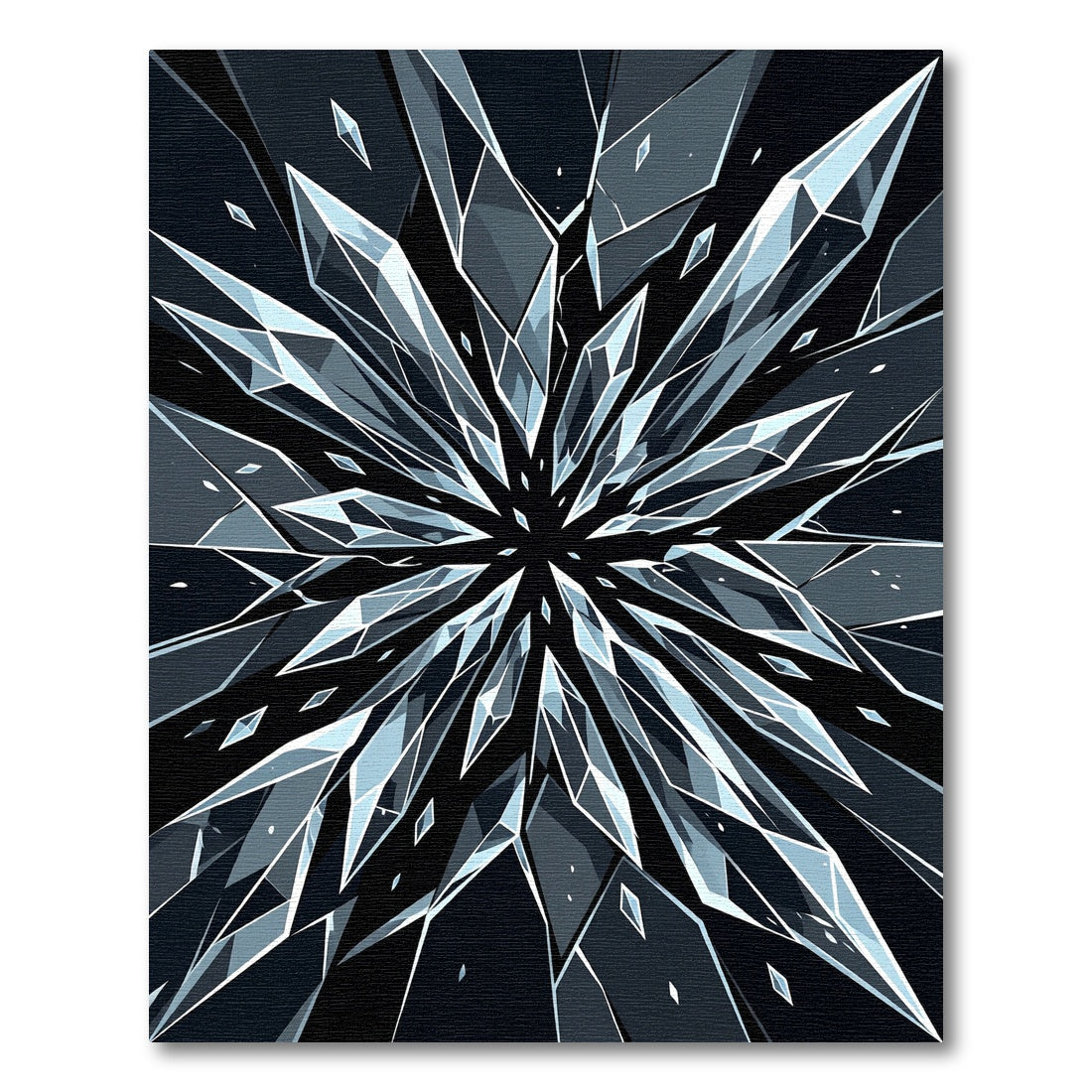Modern Dark Crystal Starburst Rug