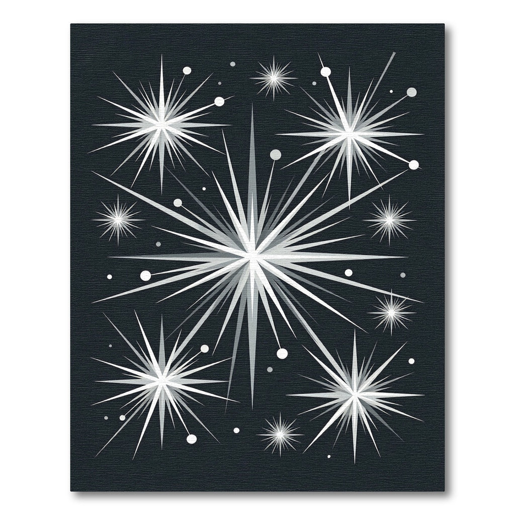Sparkling Starburst Burst Dark Background Rug