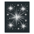 Sparkling Starburst Burst Dark Background Rug