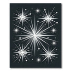 Sparkling Starburst Burst Dark Background Rug
