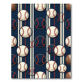 Classic Navy Baseball Stripe Rug