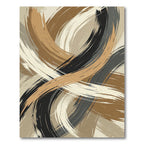 Earthy Tones Abstract Brushstroke Rug