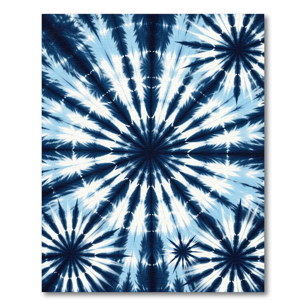 Indigo Kaleidoscope Shibori Sunburst Rug