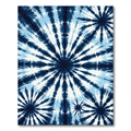 Indigo Kaleidoscope Shibori Sunburst Rug
