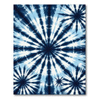 Indigo Kaleidoscope Shibori Sunburst Rug