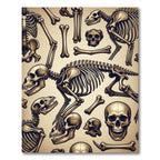 Antique Bone Anatomy Fossil Illustration Rug