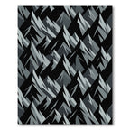 Monochrome Geometric Mountain Peak Abstract Art Rug