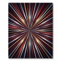 Radiant Red Gold Silver Sunburst Rug