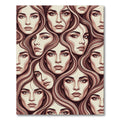 Vibrant Sepia Portrait Mosaic Rug