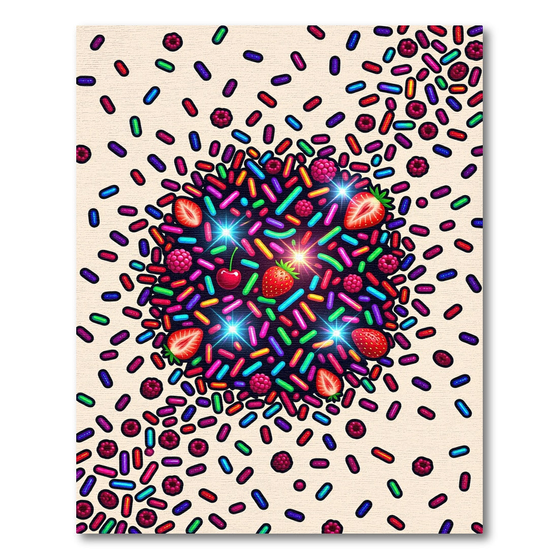 Rainbow Sprinkles Fruit Medley Rug