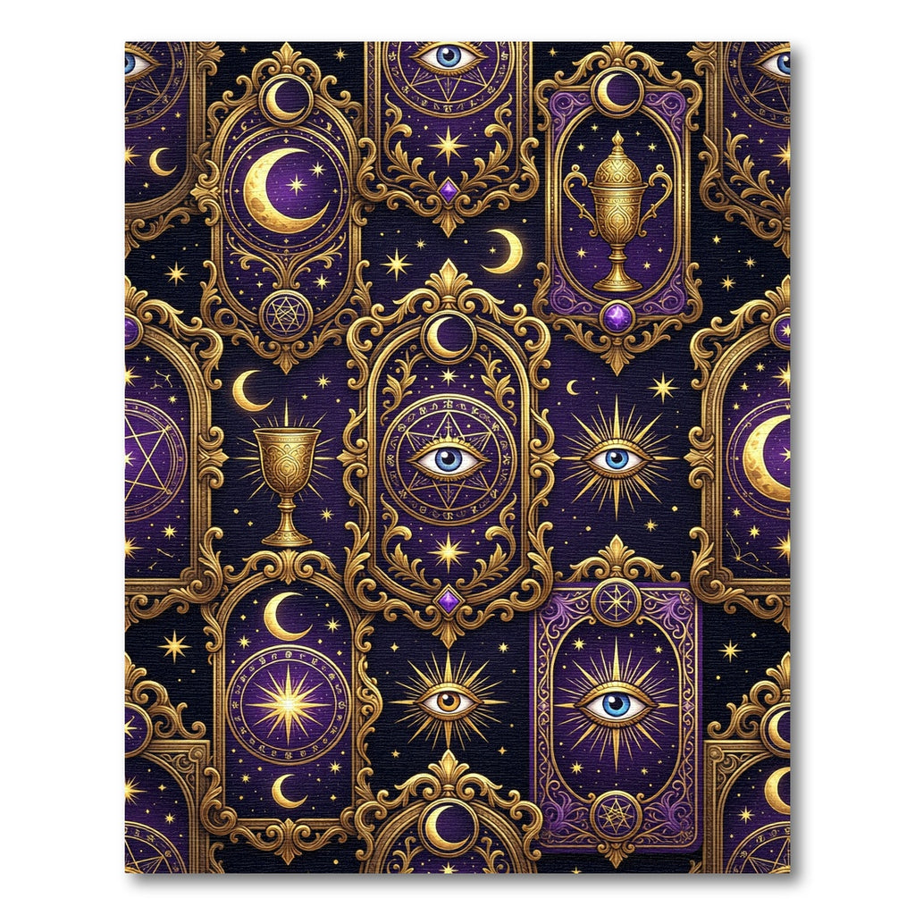 Celestial Gold Eye Mystic Night Rug