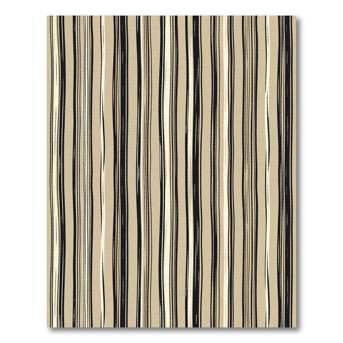 Earthy Beige Hand Drawn Stripe Rug