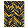Bold Yellow Geometric Zigzag Rug