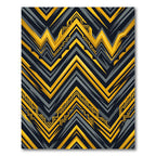 Bold Yellow Geometric Zigzag Rug