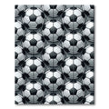 Monochrome Soccer Ball Hexagon Mosaic Rug