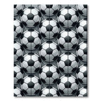 Monochrome Soccer Ball Hexagon Mosaic Rug