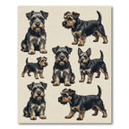 Charming Black and Tan Terrier Illustration Rug