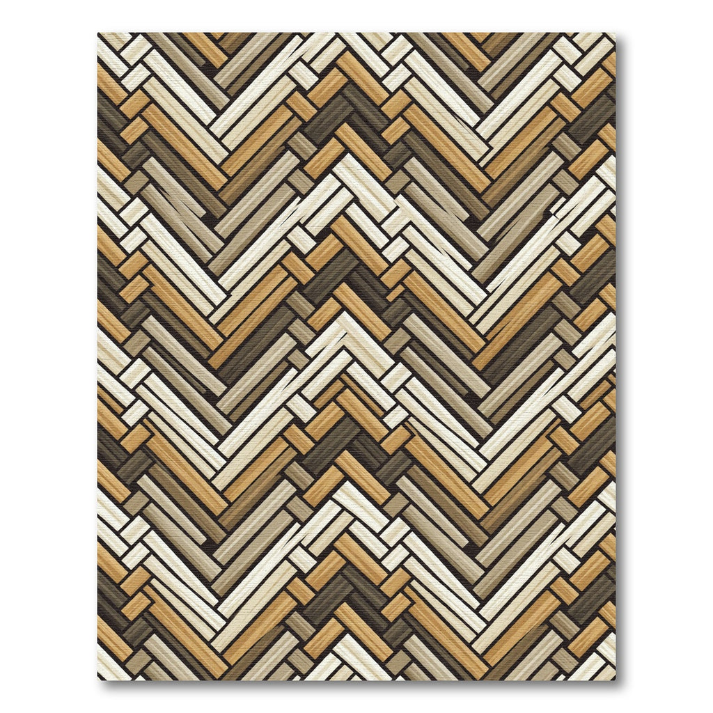 Neutral Herringbone Chevron Woven Texture Rug