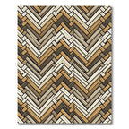 Neutral Herringbone Chevron Woven Texture Rug