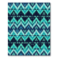 Teal Blue Tribal Arrow Chevron Rug