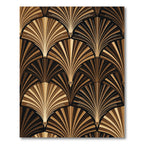 Gold Fan Abstract Geometric Repeating Rug