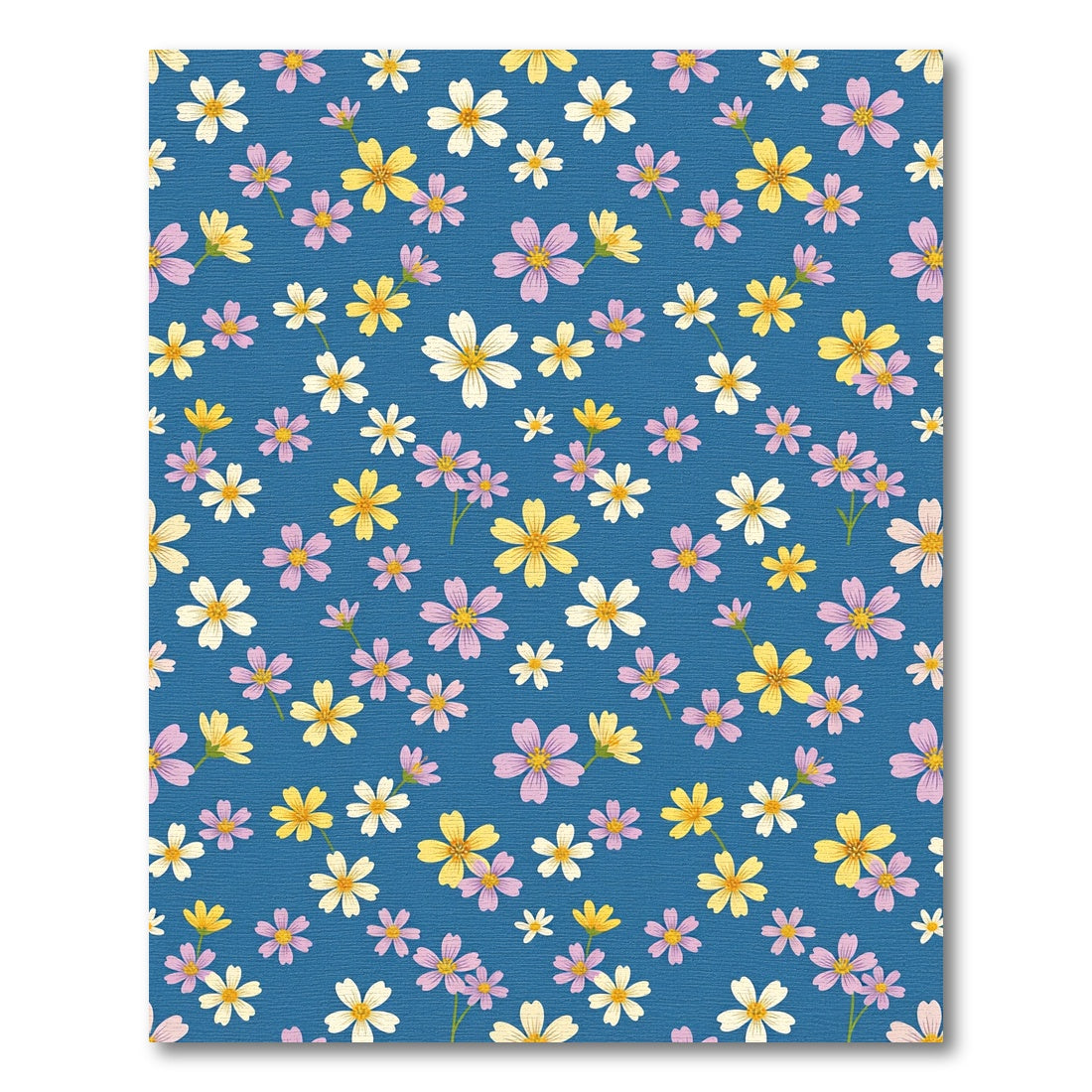 Charming Floral Scatter Blue Rug