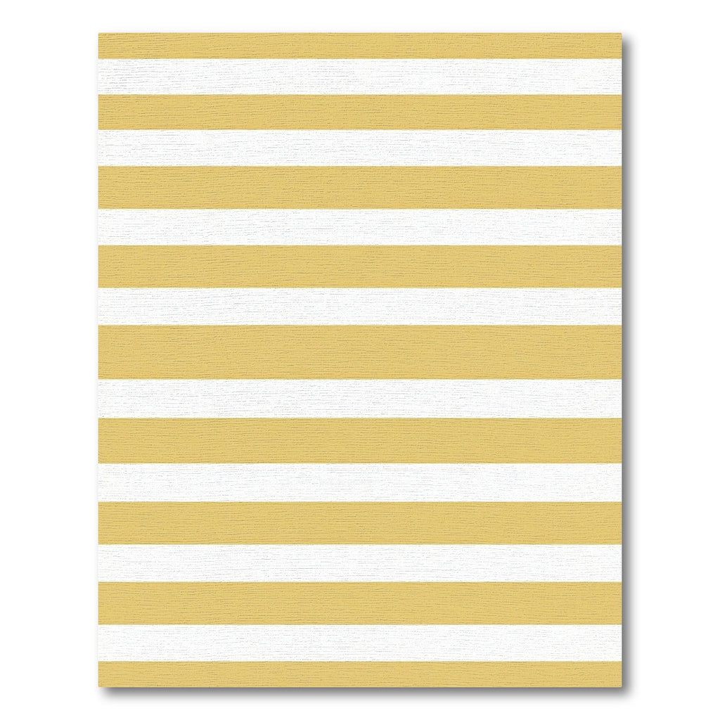 Classic Golden Yellow Horizontal Striped Rug