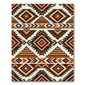 Earth Toned Geometric Diamond Sunburst Rug