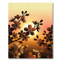 Golden Sunset Cherry Blossom Branch Rug