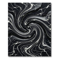 Monochromatic Swirl Marble Galaxy Rug