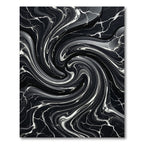 Monochromatic Swirl Marble Galaxy Rug