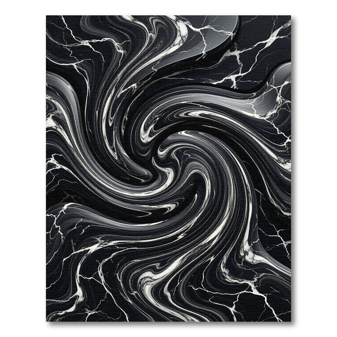 Monochromatic Swirl Marble Galaxy Rug