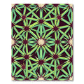 Geometric Starburst Emerald Burgundy Rug